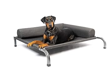 PetFusion Ultimate Elevated Outdoor Dog Bed | Large or Extra Large | Durable Steel Frame | 370 GSM Breathable, Water Resistant Polyester | Incl Protective Cover | 12 Month Warranty