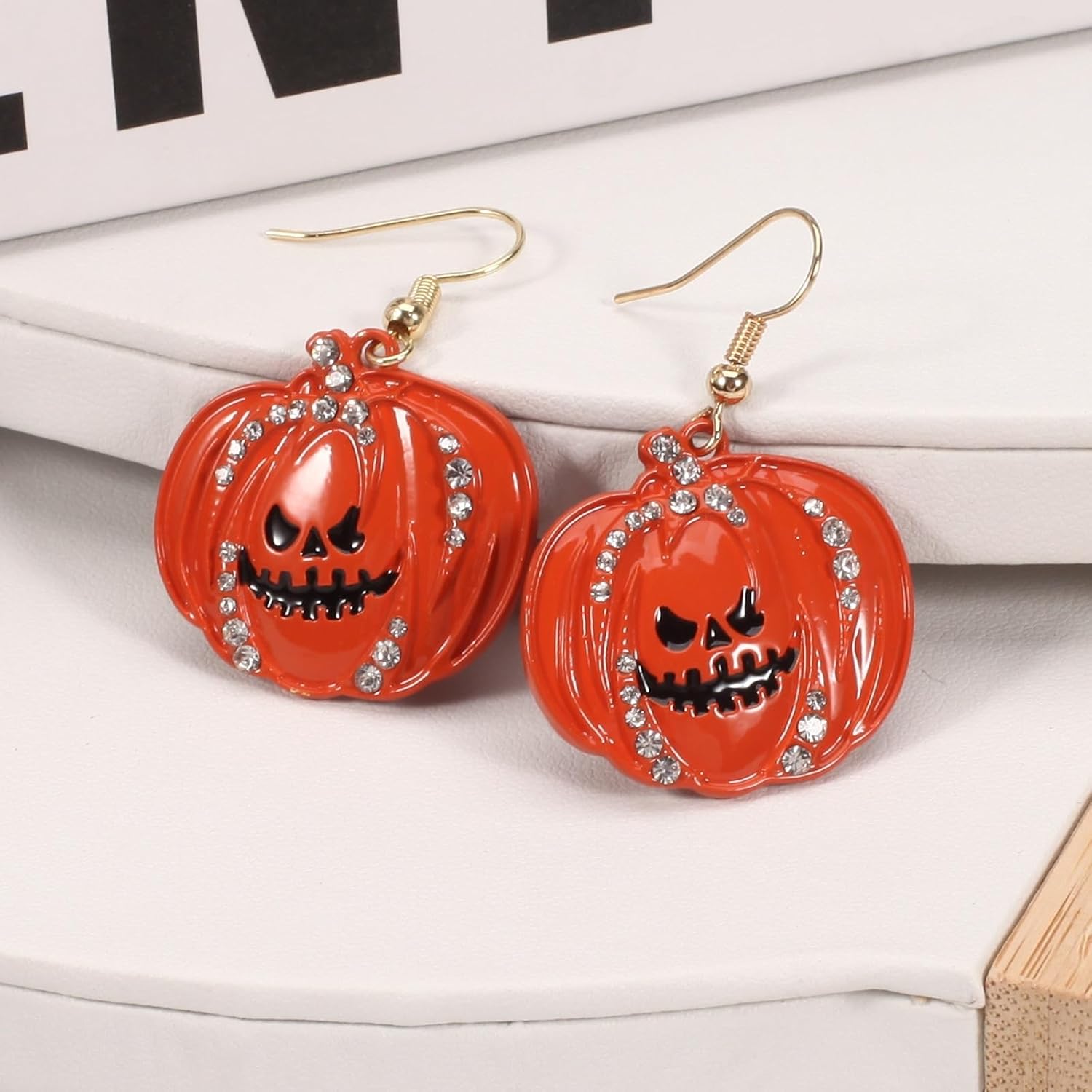 Dreuyet 3 pairs Pumpkin earrings For Women Drop Dangle Gothic Earrings Costume Party Earrings Holiday Festive Jewelry Gifts - Image 3