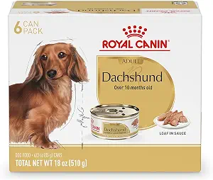 Royal Canin Breed Health Nutrition Dachshund Adult Loaf in Sauce Dog Food, 3 oz (Pack of 6)