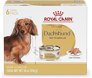Royal Canin Breed Health Nutrition Dachshund Adult Loaf in Sauce Dog Food, 3 oz (Pack of 6)