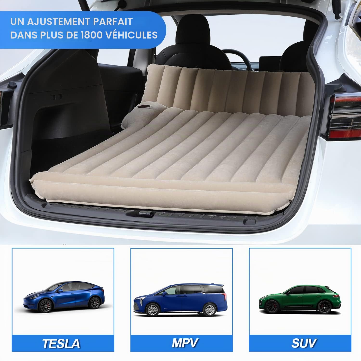 Pneumatique Model 3 Voiture Voyage Arrière Siège Air Lit Matelas Gonflable Camping Détente Sommeil pour Model 3 Model S Model X 5 seat