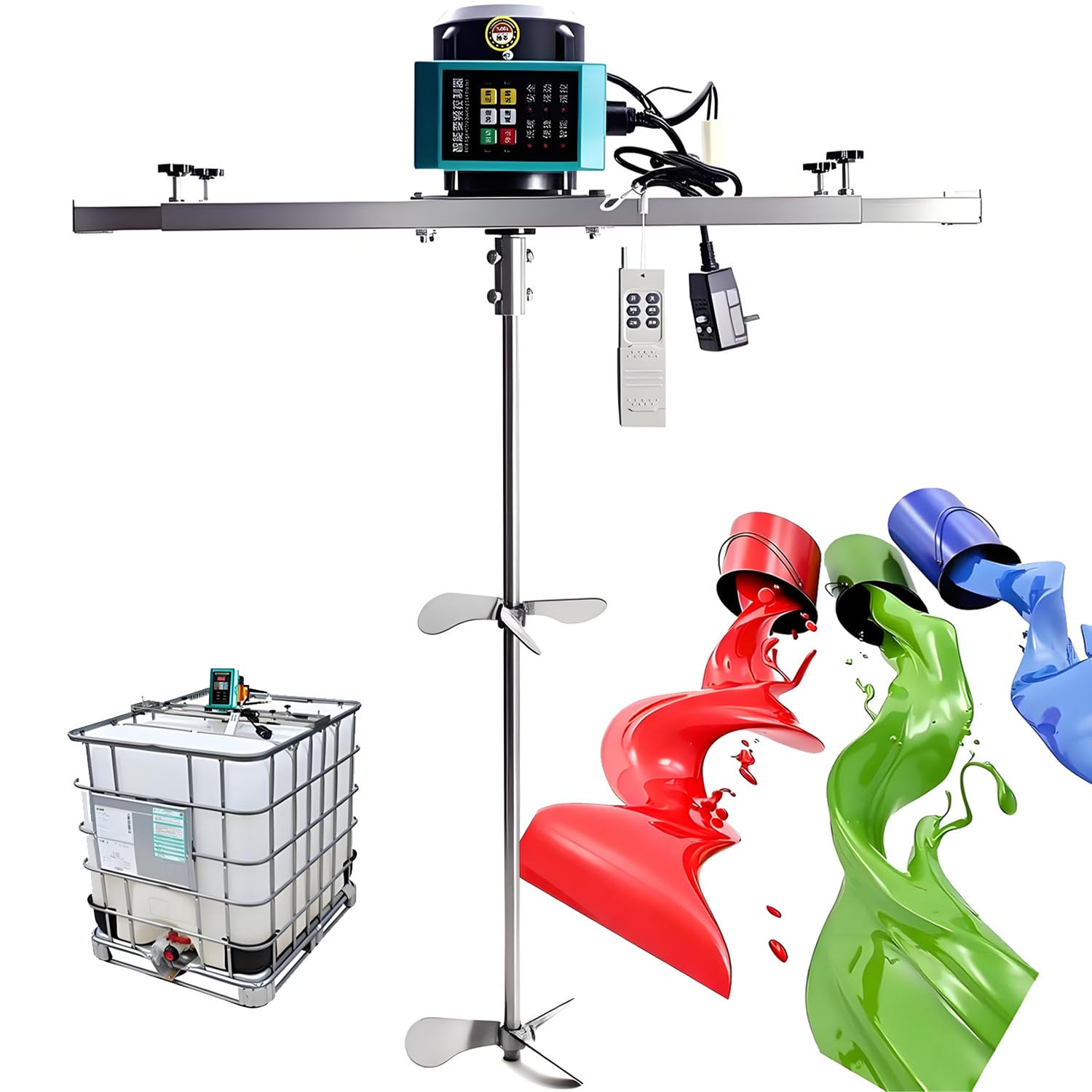 Elektryczny mieszalnik zbiornikowy, system mieszania kontenerów IBC 220V-2200W