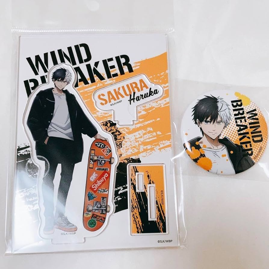 WINDBREAKER 桜遥 アクリルスタンド クリアバック 缶バッジ Amazon.co