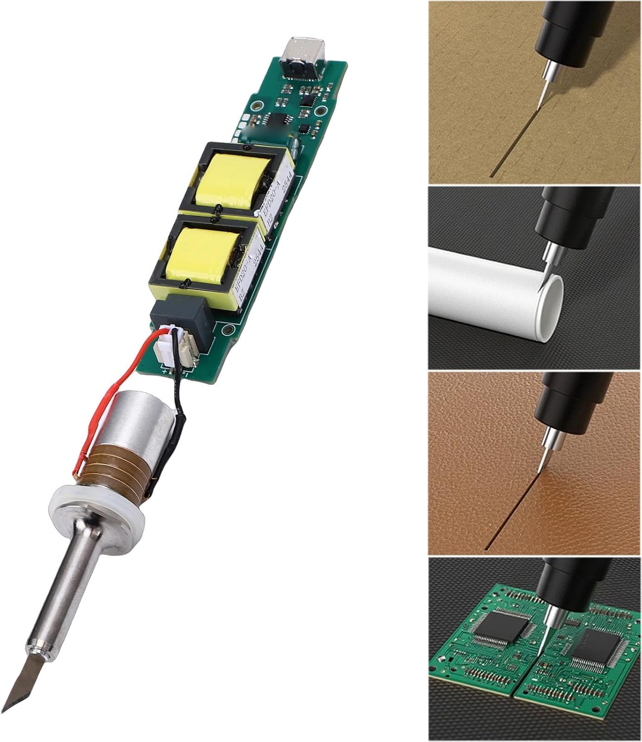 fosa Ultrasonic Cutter Transducer Kit, 30W 40KHz Replacement Transducer with Driver Module, for Maintenance and Ultrasonic Cutters