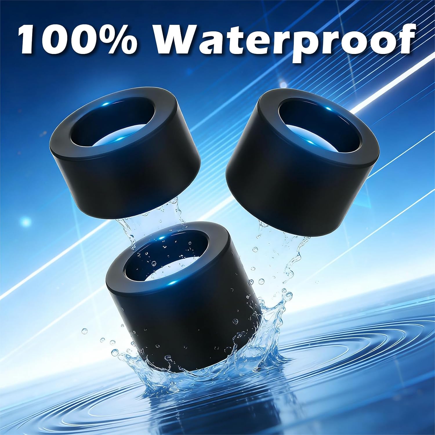 CBT Testicle Stretcher Testicle Toys for Men Cock and Ball Ring Male Silicone Cock Ring Cockring Reusable Penis Rings for Male Erection Enhancing Longer Lasting Stronger Chastity Devices Set 3 Pcs