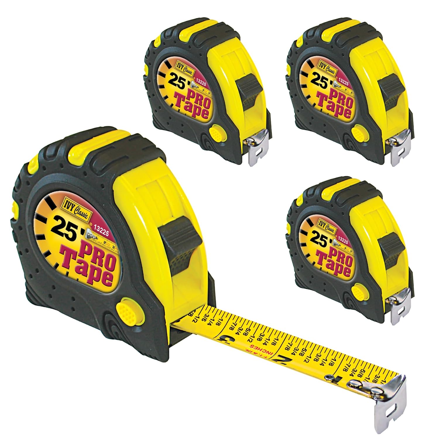 IVY Classic 13225-4 25' x 1" Pro Measuring Tape, 4-Pack