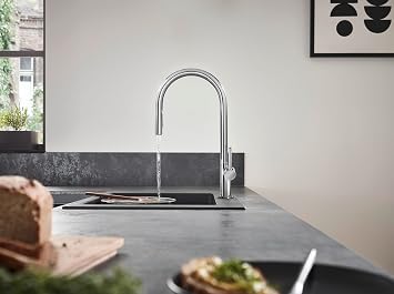 hansgrohe Talis M54 Kitchen Tap (Kitchen Tap 360° Swivelling Extendible Shower with 2 Jet Types High Comfort Spout 210 mm Standard Connections) Chrome