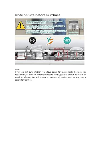 Miniatura 10 de AOSITE Fundas para pomos de estufa para la seguridad de los niños, paquete de 5 fundas mejoradas para pomos de estufa de gas con adhesivo fuerte,