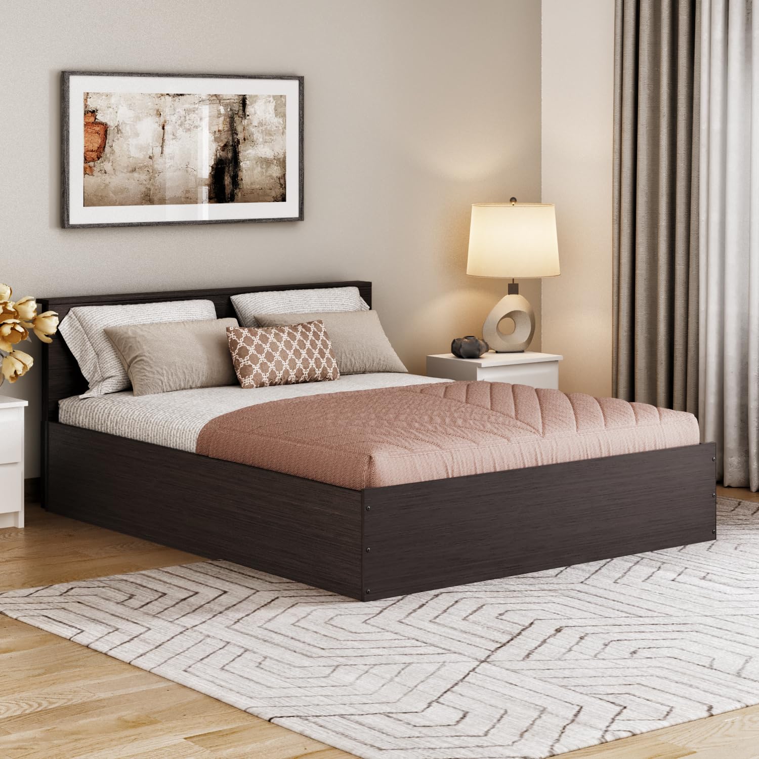 Wakefit Bed | 1 Yr Warranty | Bed Queen Size, Comes with Storage Box, Noise-Free, Density: 680–750 kg/m³, Termite & Borer Resistant, Fits Mattresses Up to 8 Inches (Taurus 78 x 60 - Wenge)-image-43
