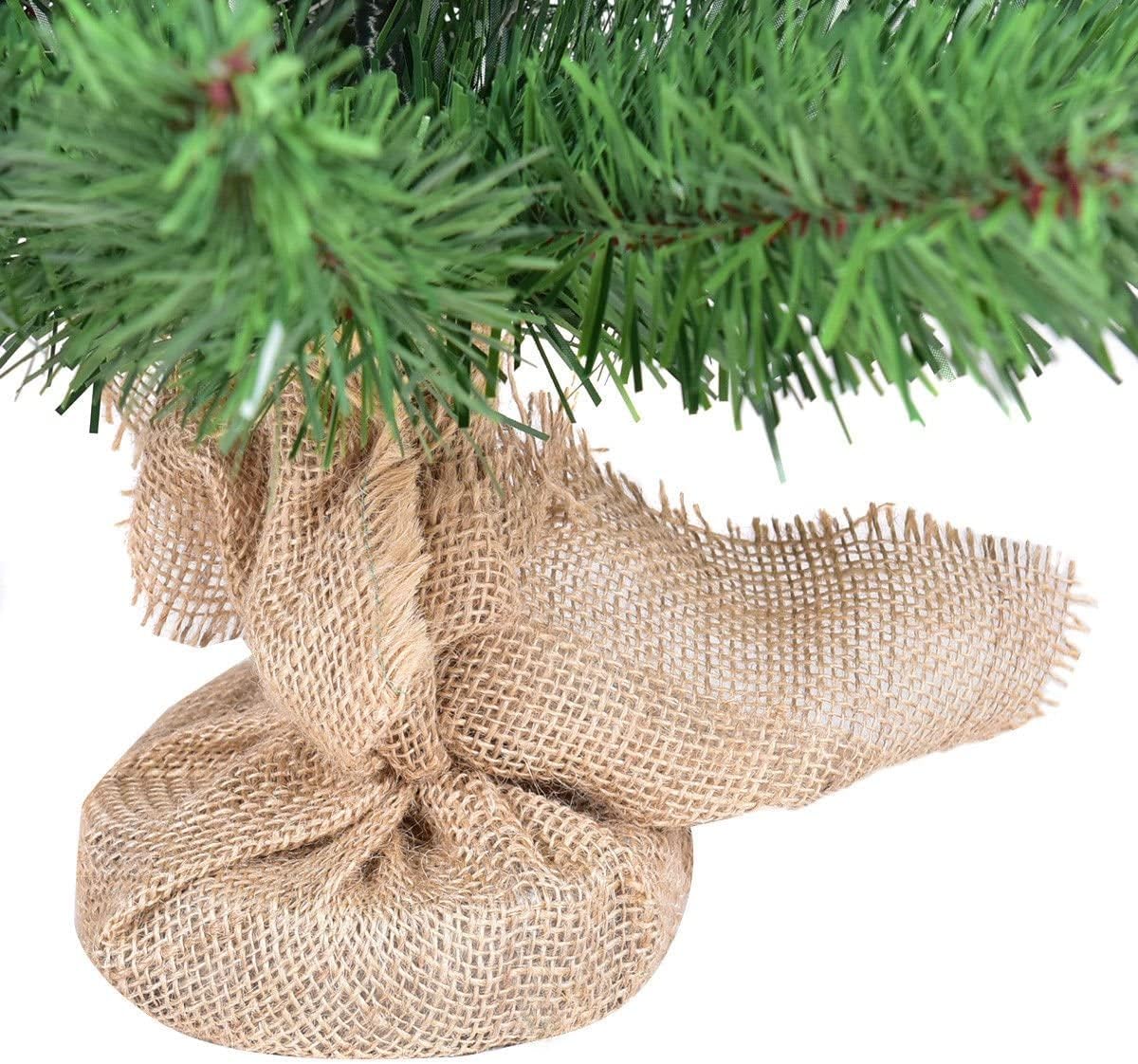 3ft Tabletop Christmas Tree, Small Artificial Spruce Tree in Burlap Base, Ideal for Home, Office, Shops, Holiday Decoration