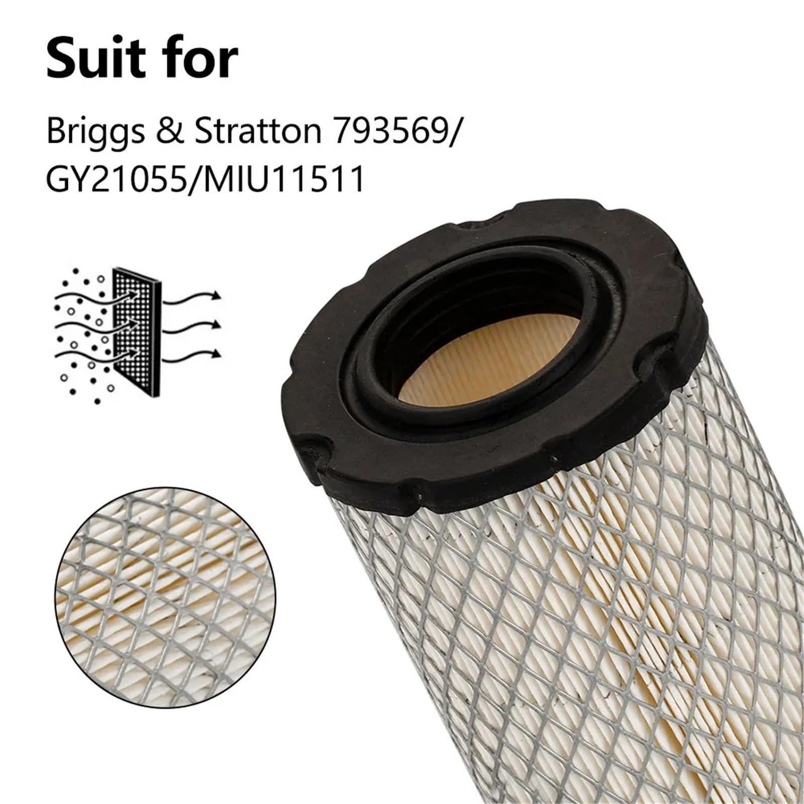 Kit de filtro de gas, 1 filtro de gas compatible con 793569 GY21055 MIU11511 for herramientas jardín – limpiador alta eficiencia