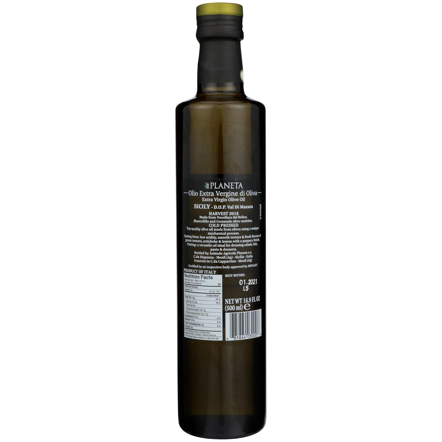 Planeta Extra Virgin Olive Oil I.G.P Val Di Mazara, 16.9 Fl Ounce