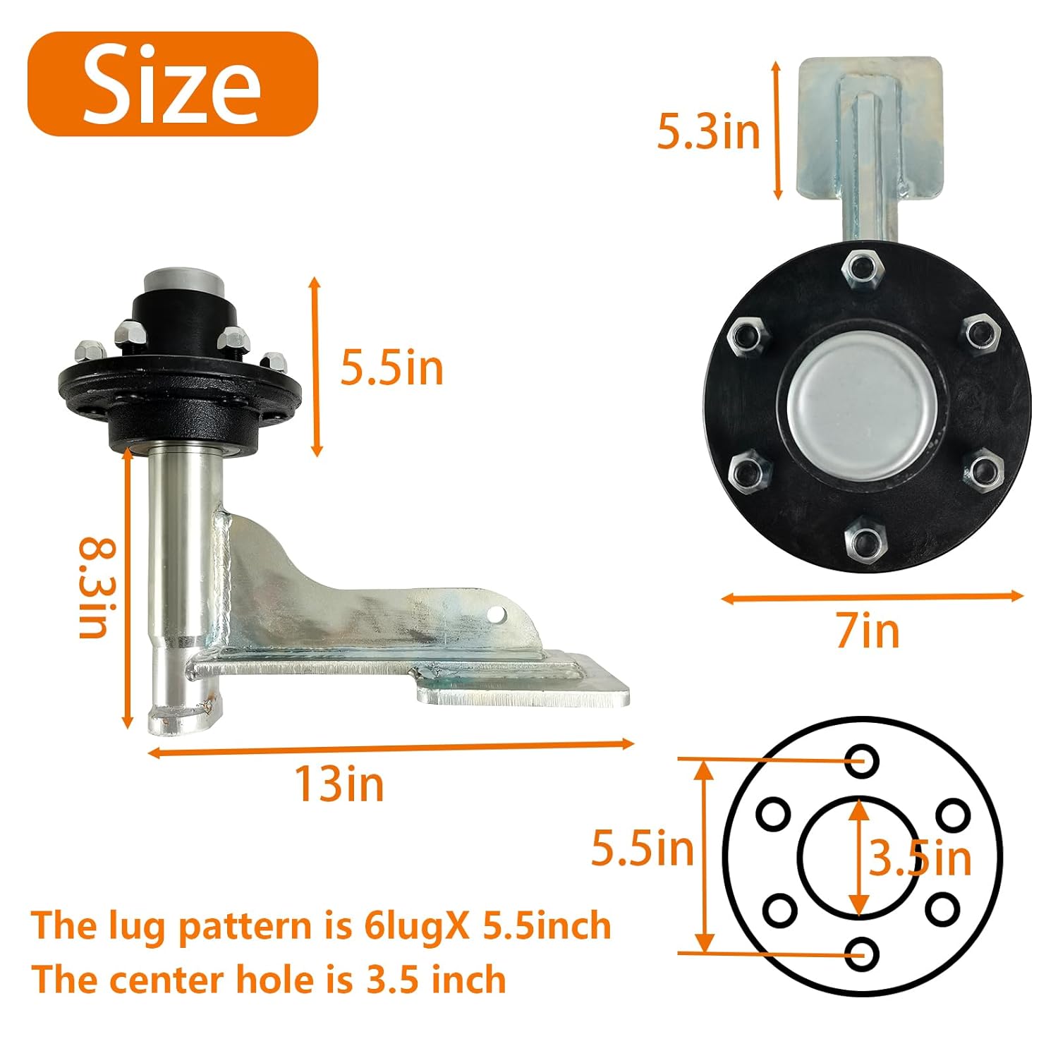6-Lug 5.5'' Shipping Container Wheel Axles Shifting Tool Jack Kit Tie Down-Moves Fully Assembled Fit for 20ft - 40ft Heavy Duty Shipping Container, 2 Pack