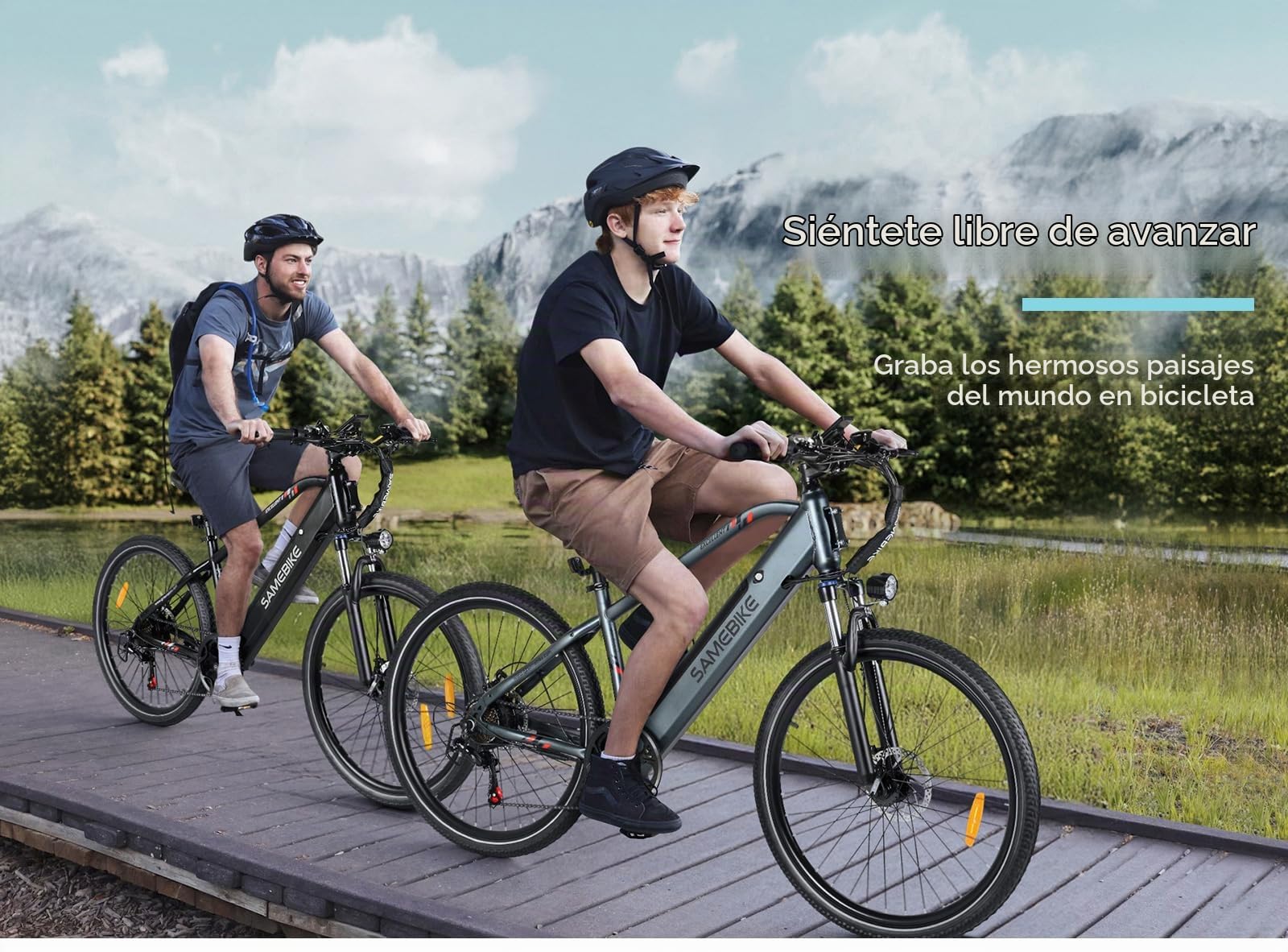 SAMEBIKE Bicicleta Eléctrica de Montaña 27.5 Pulgadas 36V15AH Batería Extraíble Pedal Asistido Bicicleta Eléctrica de Montaña Urbana Ebike Adultos
