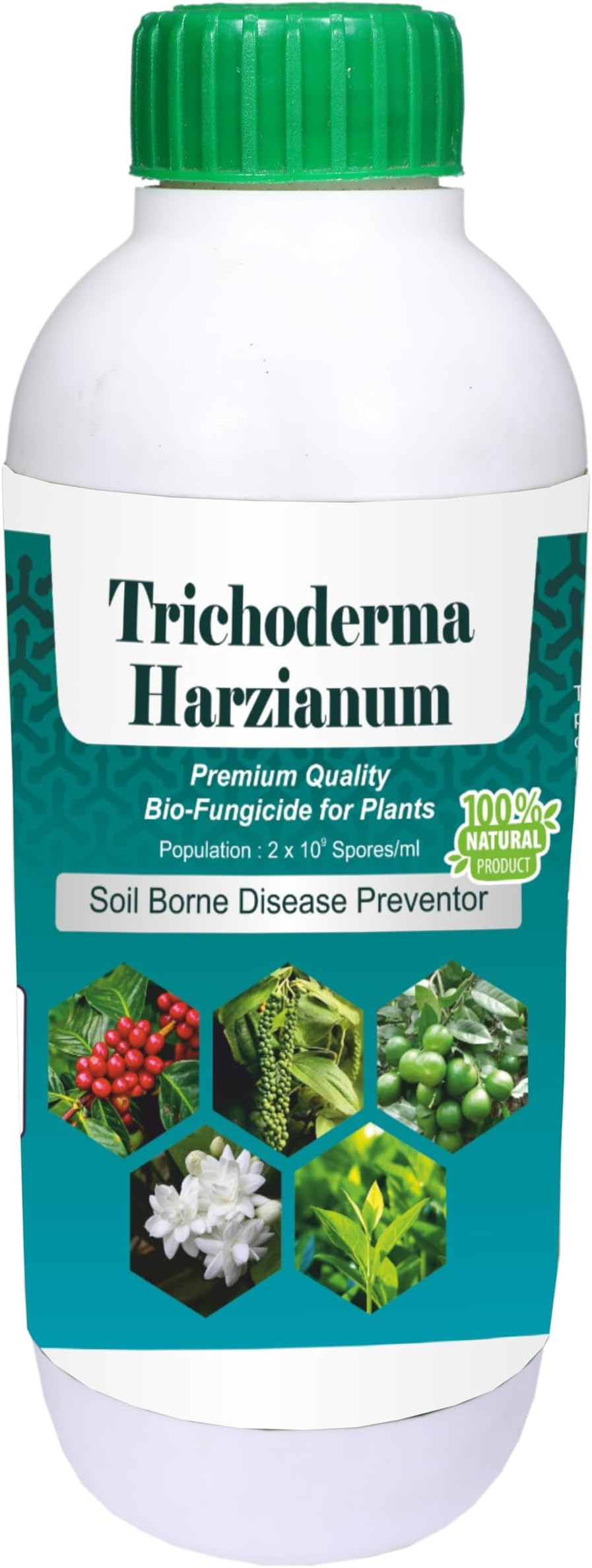 Trichoderma Harzianum (2x10^9 cfu/ml) Liquid | Bio Fungicide for Home Garden Plants | Controls Root Rot, Stem Rot, Bacterial & Fungal Diseases (500ml)