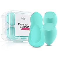 Vista 1 de DUAIU - Juego de 4 esponjas de maquillaje para mezclar base de belleza, impecable para líquidos, crema y polvo, mezcla de aplicación profesional sin