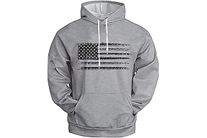 Patriotic Sweatshirts: H HYFOL Men's USA Flag Graphic Pullover Hoodie
