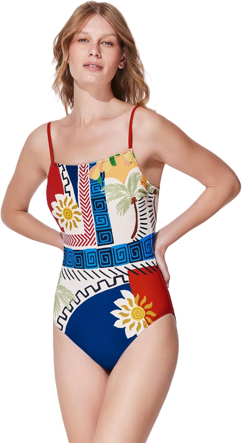 Gottex Positano Square Neck One Piece - Underwire, Adjustable Straps, Front and Back Lining, Classic Bottom Coverage - Image 5