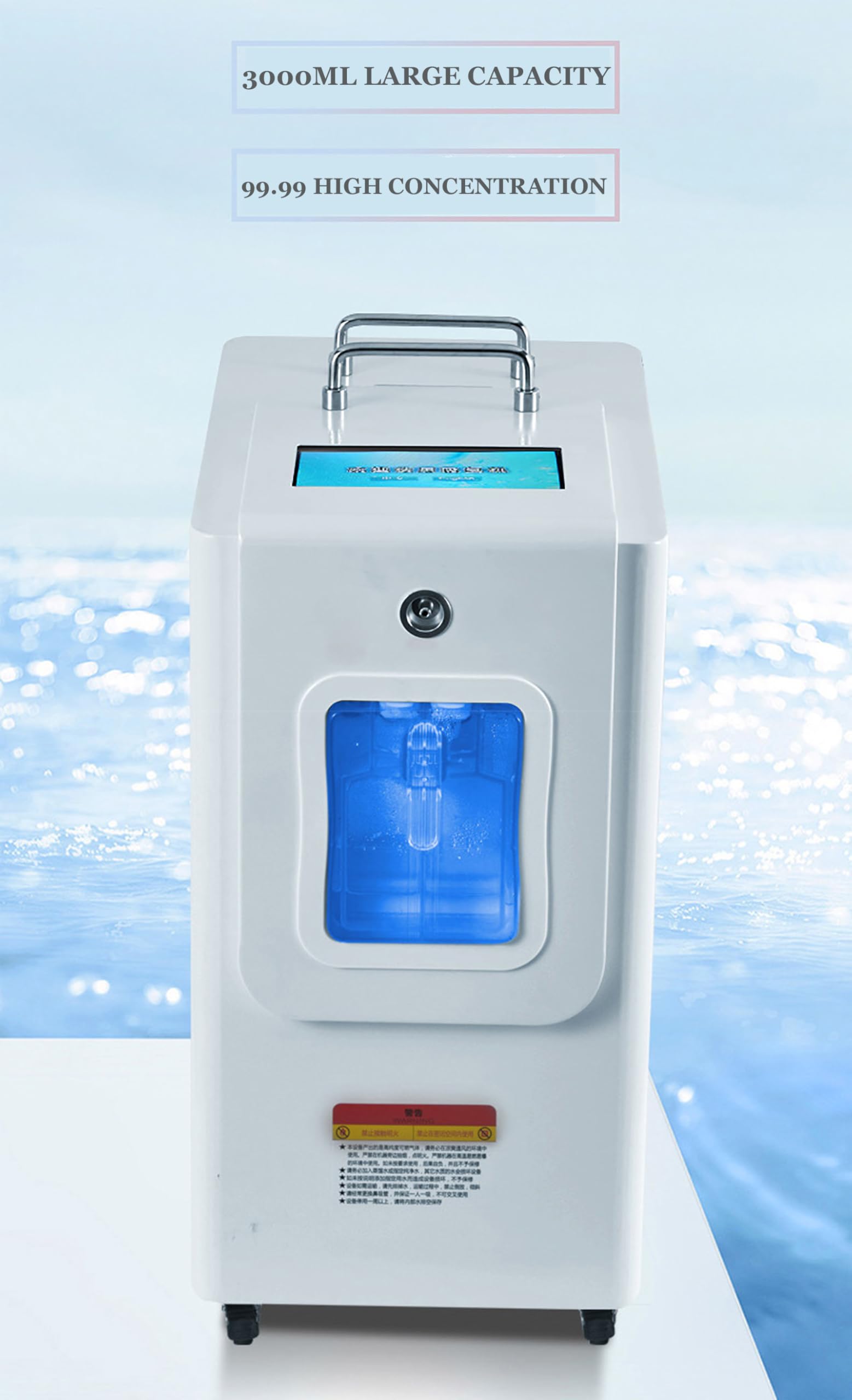 Generador de hidrógeno, máquina de inhalación de Agua con hidrógeno de 3000 ml/min, inhalador de hidrógeno H₂ de Alta pureza del 99,99%, ionizador de Agua SPE con caudal Ajustable