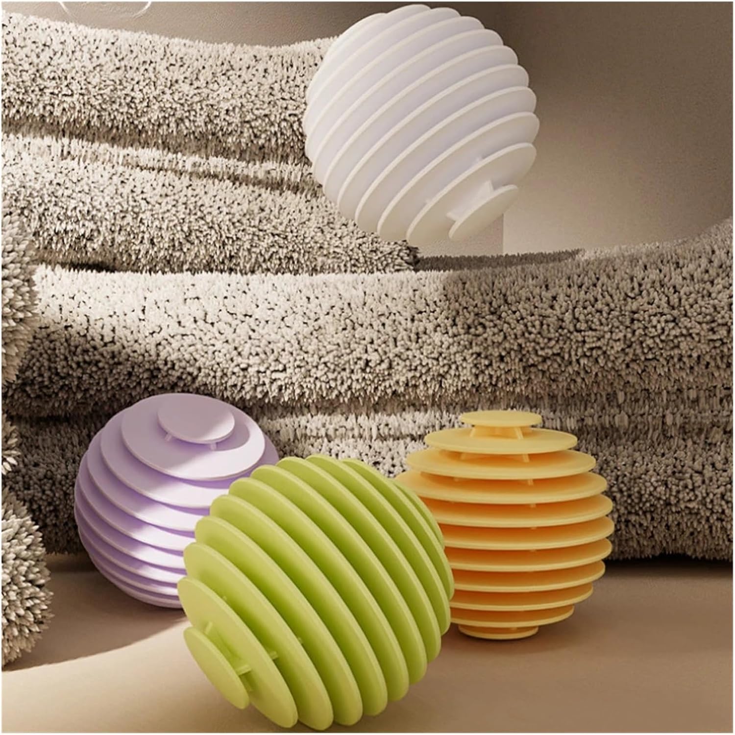Soft Rubber Laundry Ball, Anti Entanglement Tool For Laundry, Cleaning Tool For Household Washing Machines(White)