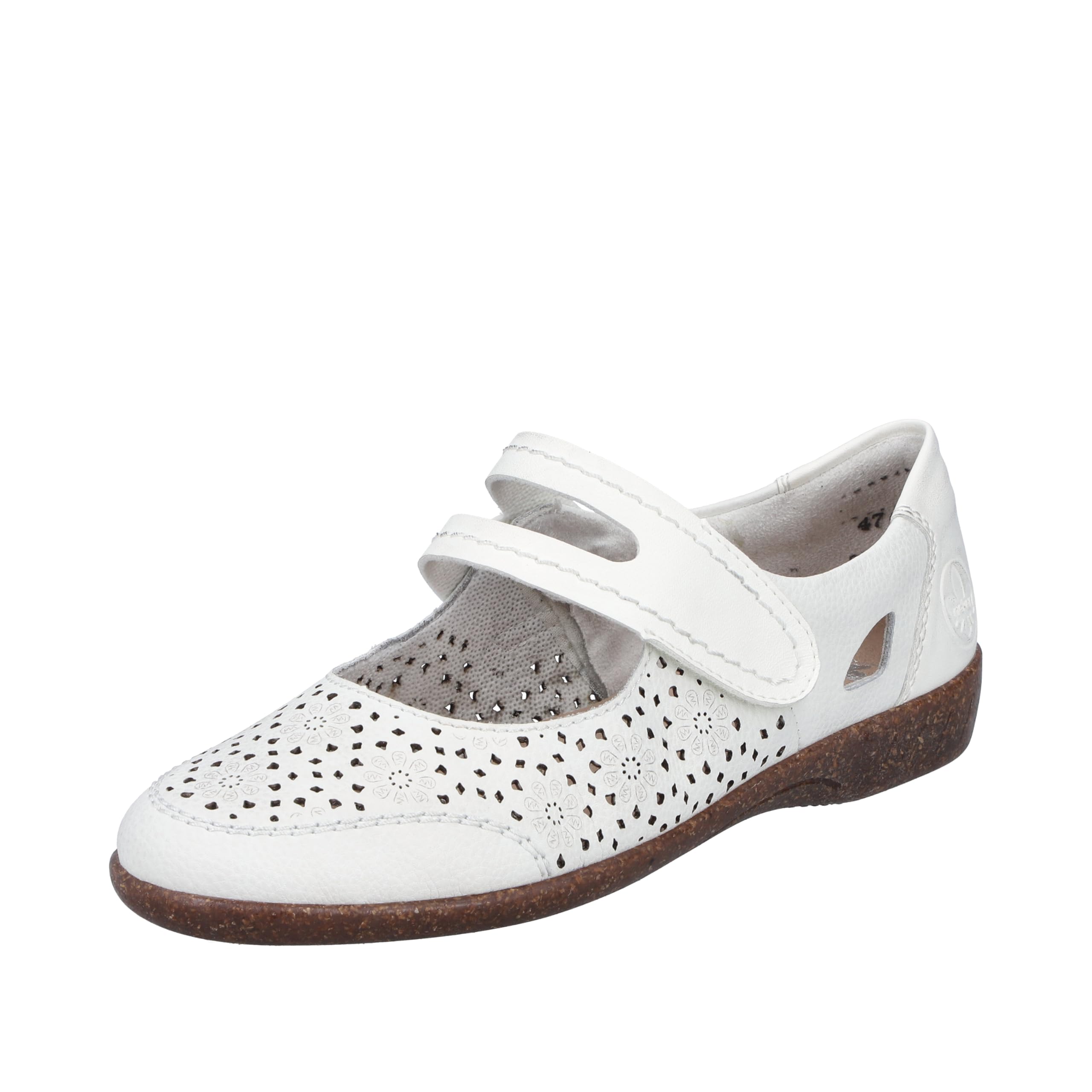 Rieker 47675 Women's Court Shoes, White, 9 UK