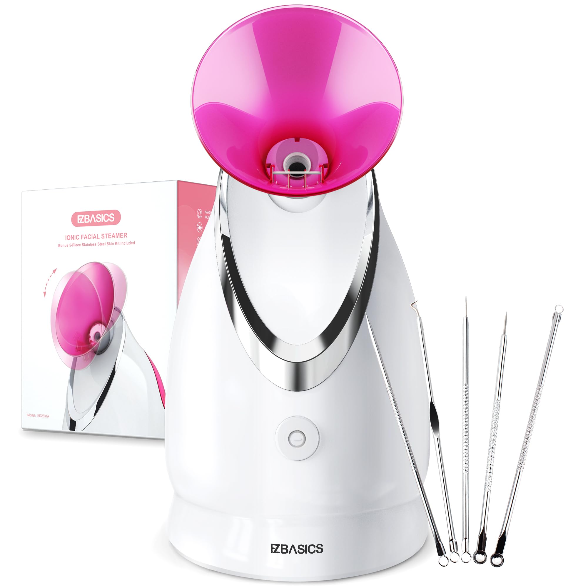 Amazon.com: EZBASICS Facial Steamer Ionic Face Steamer for Home