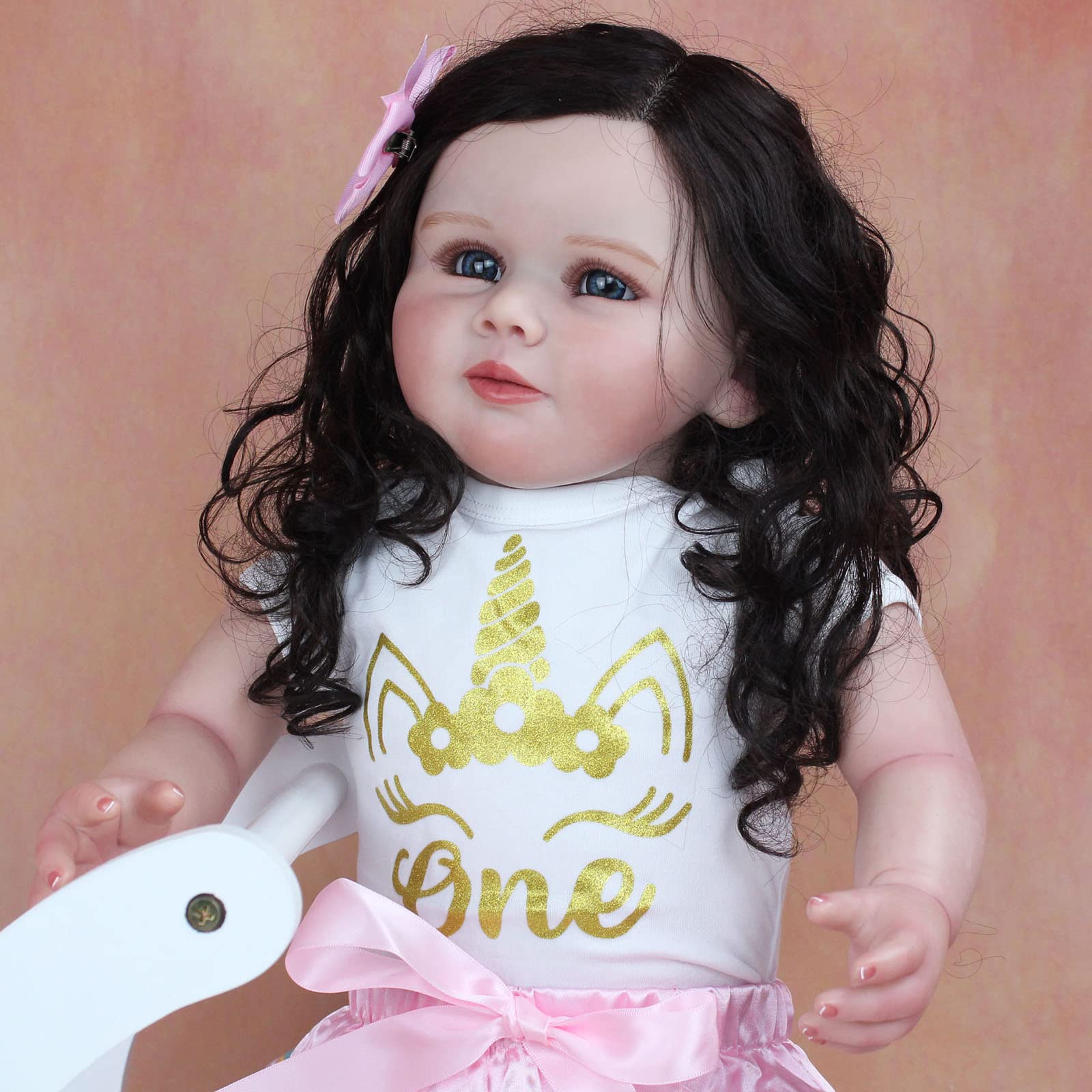 リボーンドール おしゃぶり付き 黒髪