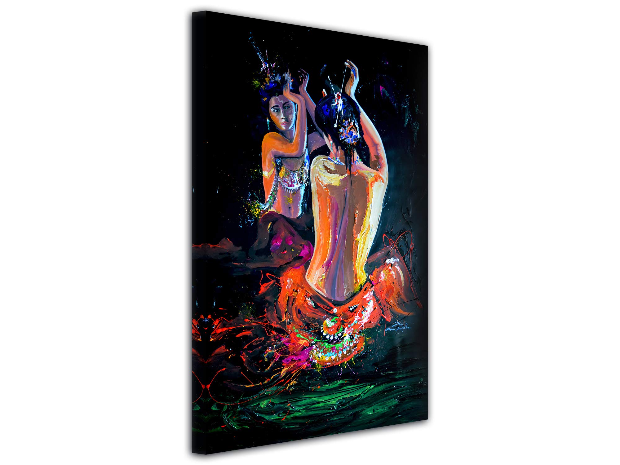 DECLINA, quadro decorativo da parete per soggiorno moderno, cornici decorative da parete, riproduzione quadro India Girl, 30 x 50 cm