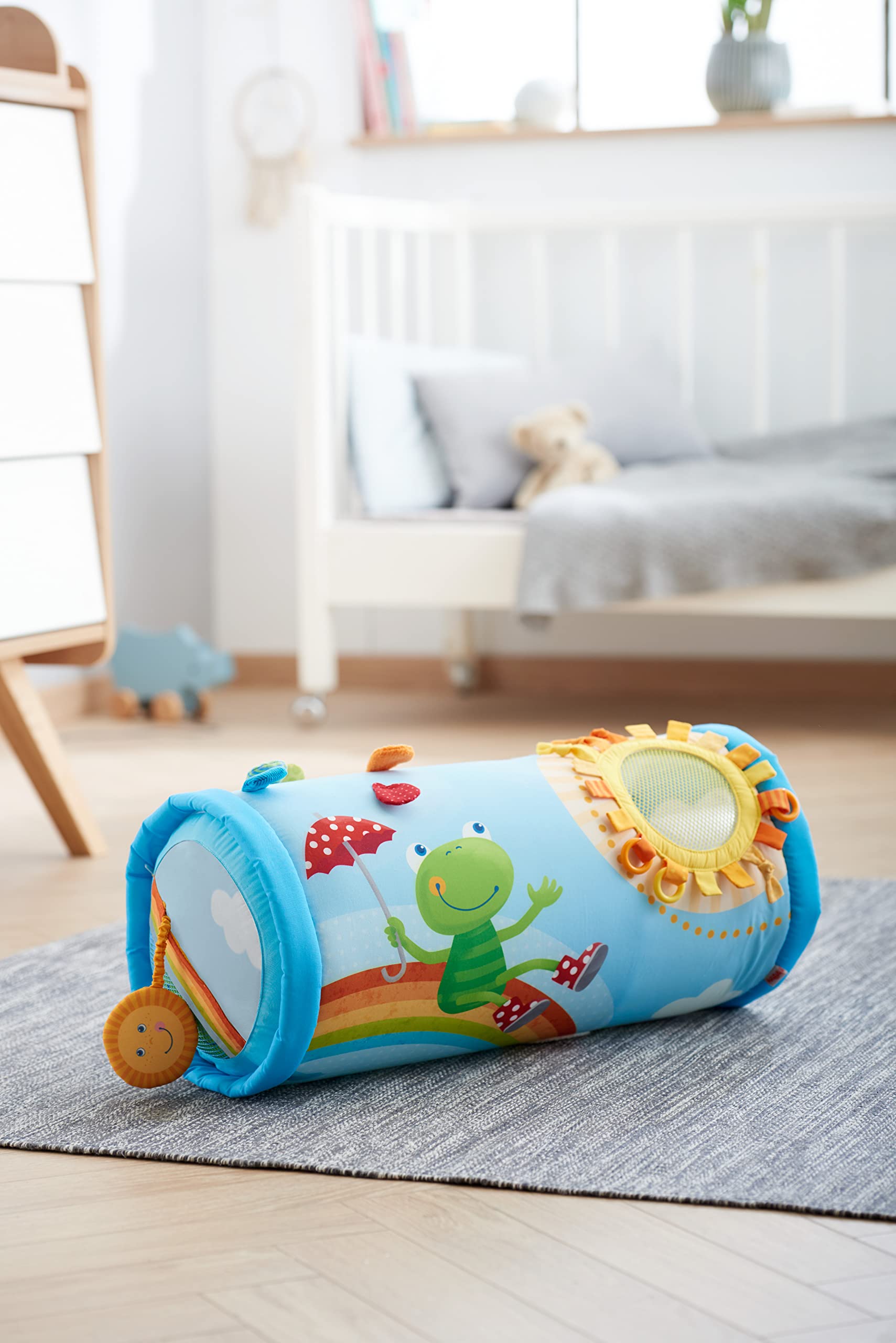 HABA Krabbelrolle Regenbogenwelt Spielzeug für Kleinkinder