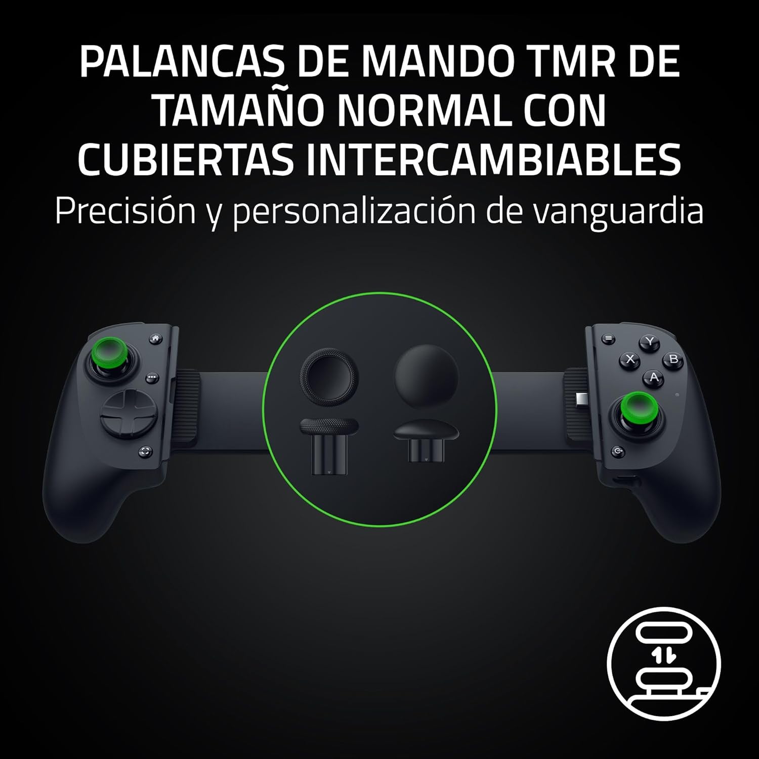 Razer Kishi V3 Pro XL – Mando gaming USB C para tablets de tamaño completo – iPads y tabletas Android de hasta 13″ – Plug-and-Play – sticks analógicos (12 botones – háptica Sensa HD) Negro 6