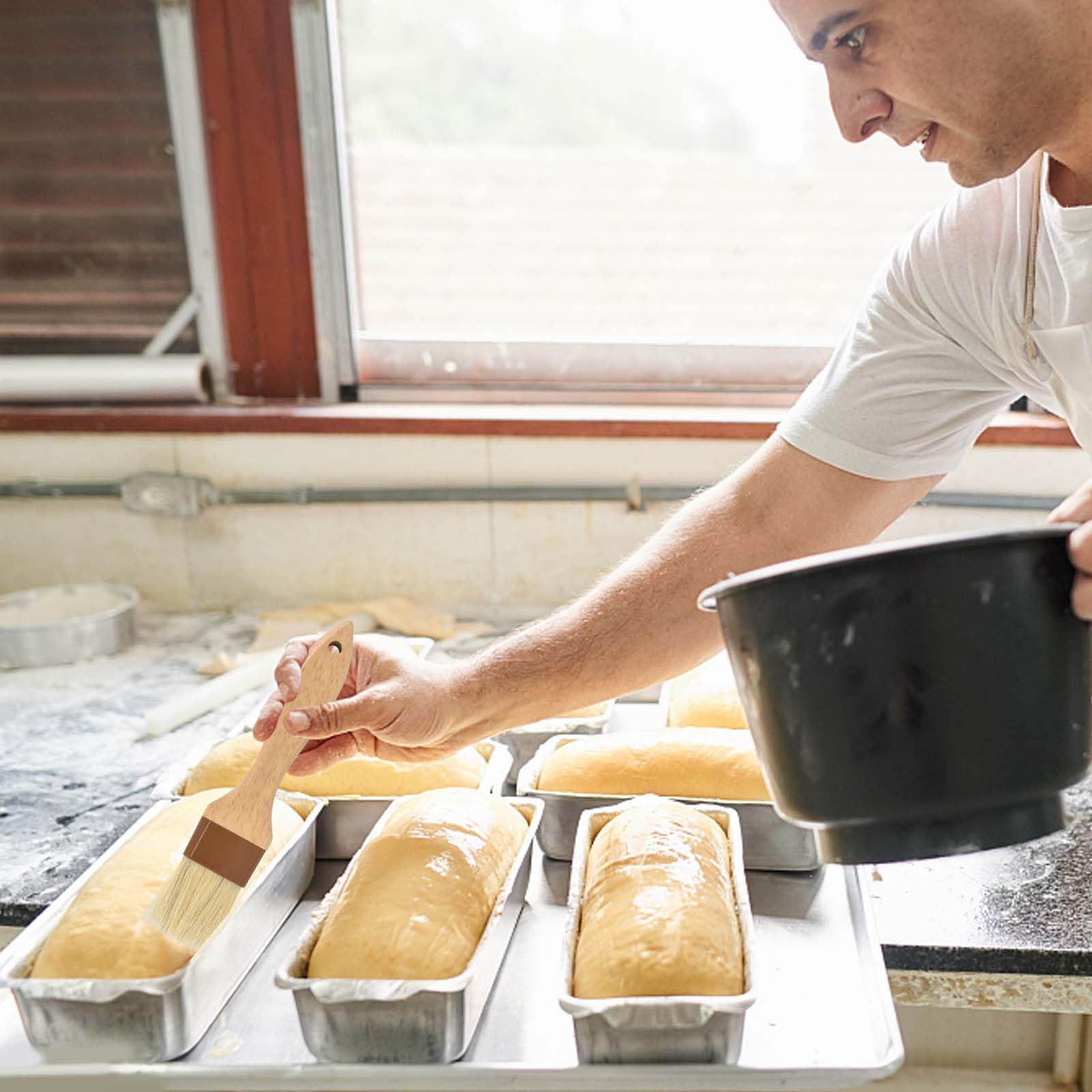 3 Pezzi Pennelli da Barbecue, Pennello per Pasticceria, Spazzola per BBQ, Pennelli per Barbecue per Salse, Pennello da Cucina Olio per l'applicazione di Marinate e Pasticcini per Arrosti Attrezzature