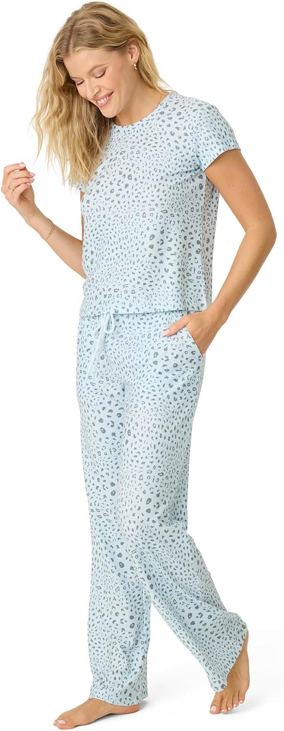 PJ Salvage womens [Amazon Exclusive] Airy Waffle Pajama 2-piece Pj Set - Image 3