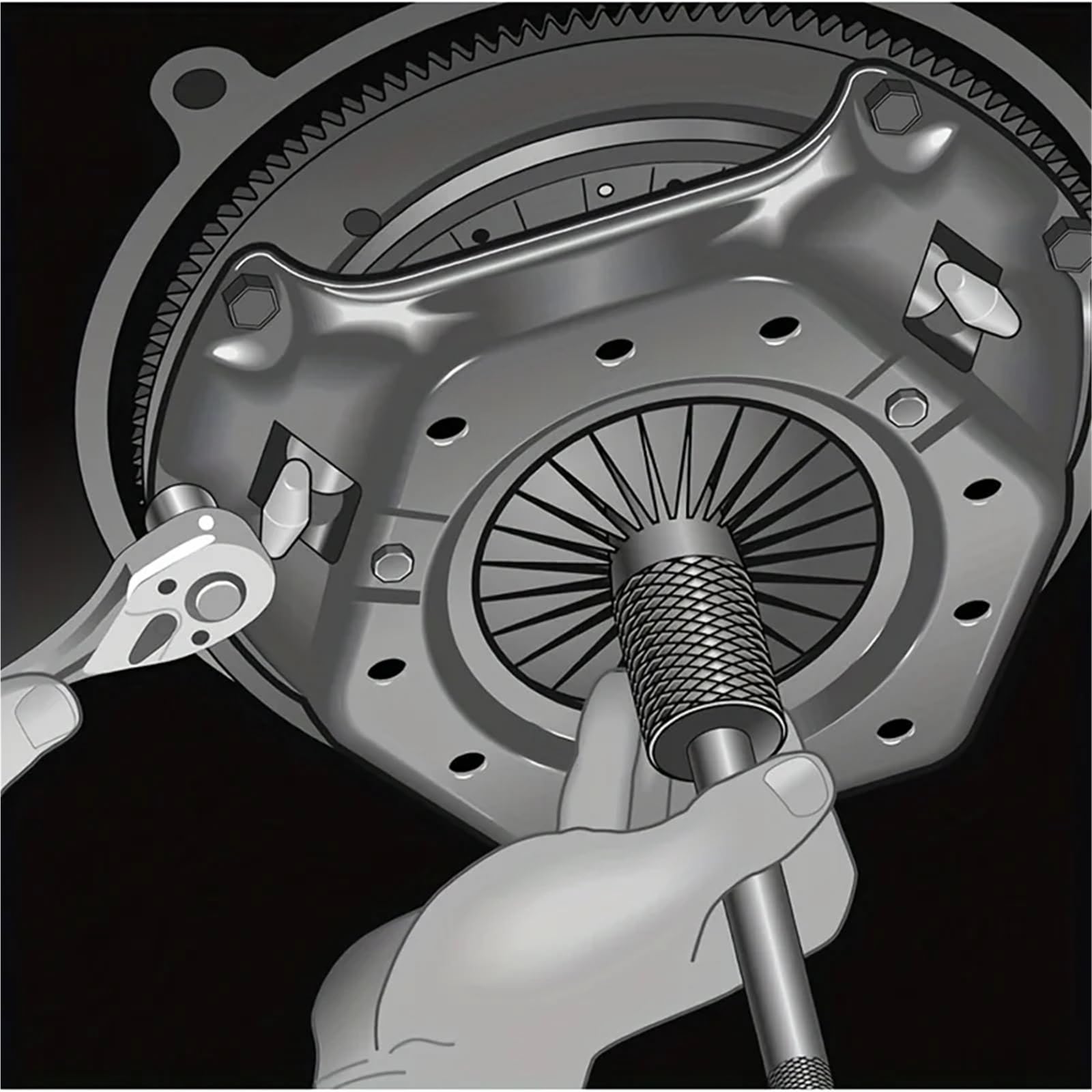 Kit centraggio Frizione Auto Strumento Calibrazione Frizione Auto 10 Pezzi Kit Correzione Foro Dell'allineatore Allineamento Universale Set Sostituzione Trasmissione Cuscinetto Mano