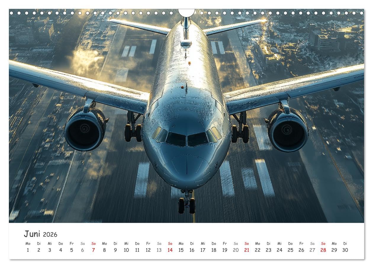 Flugzeugkalender - Die schönsten Passagiermaschinen (Wandkalender 2026 DIN A3 quer), CALVENDO Monatskalender: Atemberaubende Flugzeug-Aufnahmen in ... begeistert sind (CALVENDO Mobilitaet)