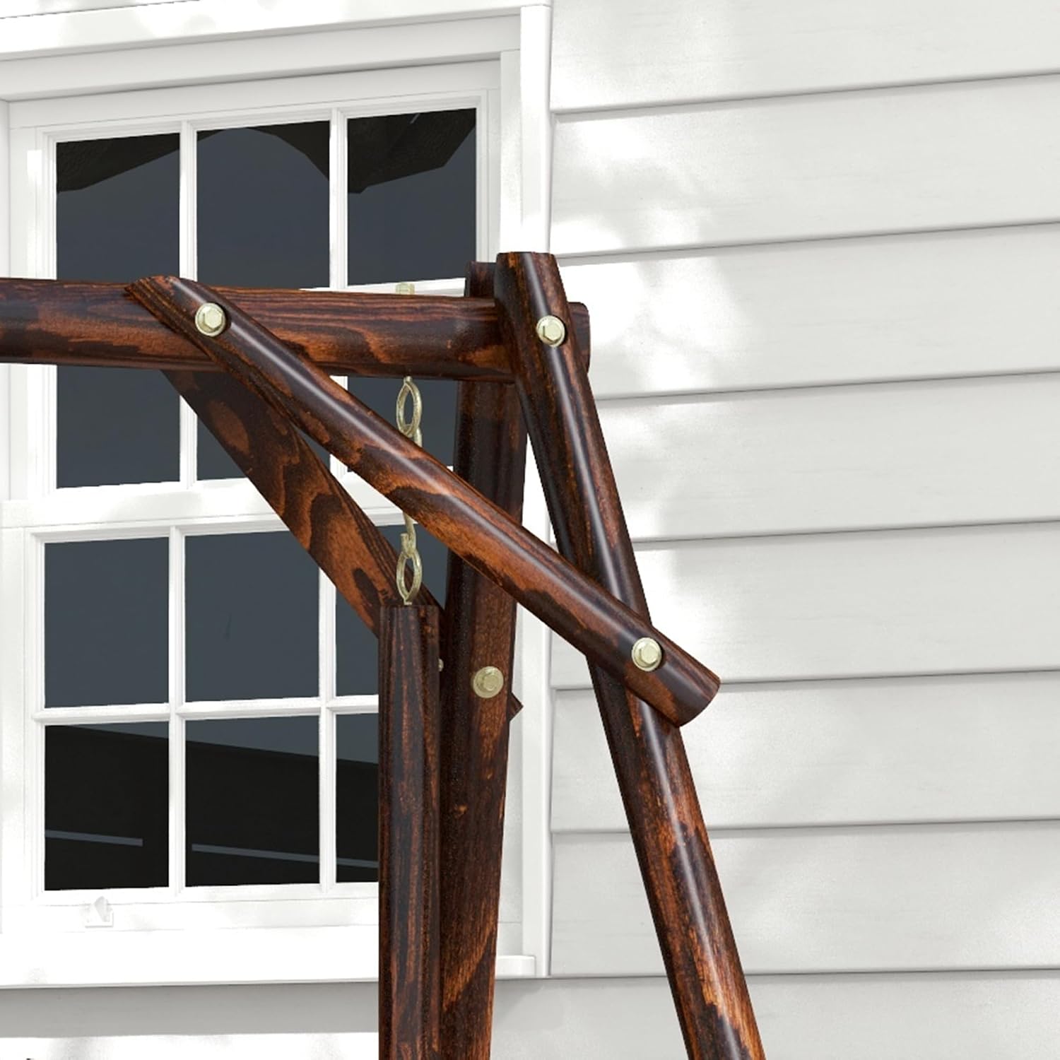 Outsunny Wooden Porch Swing with Stand (Model B07N9VDM52) - User Manual
