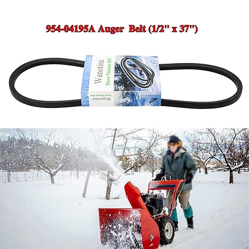 Miniatura 2 de 954-04195A - Correa de barrena que reemplaza a MTD, Troy-Bilt, Cub Cadet, Craftsman, Yard Man 754-04195, 954-04195, 754-04195 Cinturón de barrena