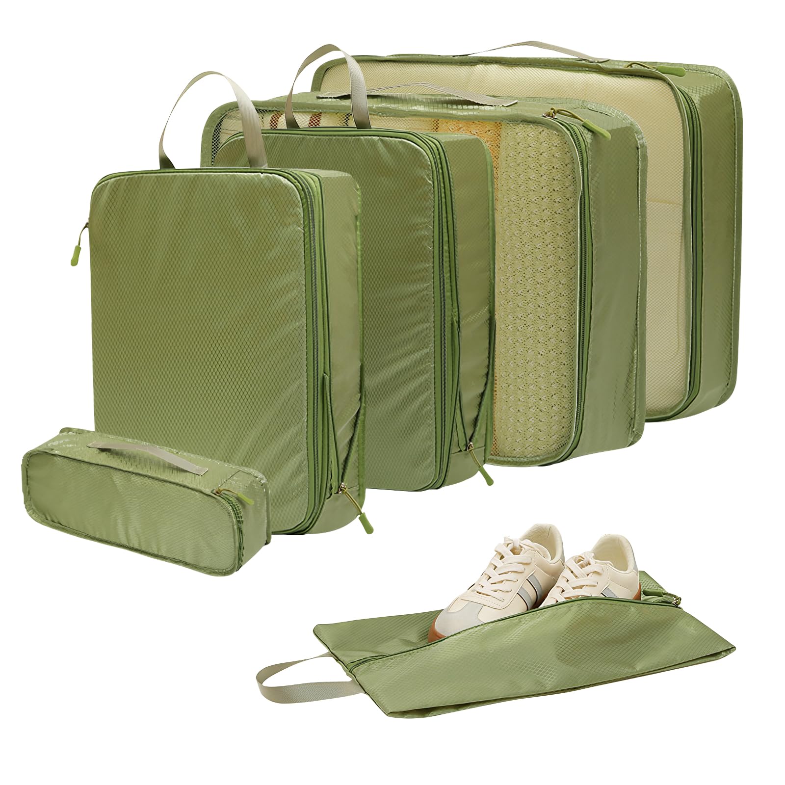Businey Packing Cubes for Suitcase, 6pcs Travel Organiser Packing Bags, Luggage Organizer Packing Bags for Travel Suitcase Luggage Packing Organizer Bags Travel Essentials