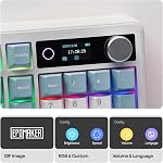 EPOMAKER TH99 PRO 96% Mechanical Keyboard with Screen & Knob, 10000mAh, 2.4Ghz/BT, Hot Swap, Custom Driver, RGB Backlight, PBT Keycap, Wireless Gaming Keyboard for PC/Mac (Blue&White, Creamy Jade)