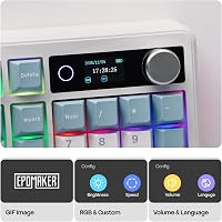EPOMAKER TH99 PRO 96% Mechanikus Billentyűzet Kijelzővel, RGB, Vezeték Nélküli, Hot Swap, Fehér 3