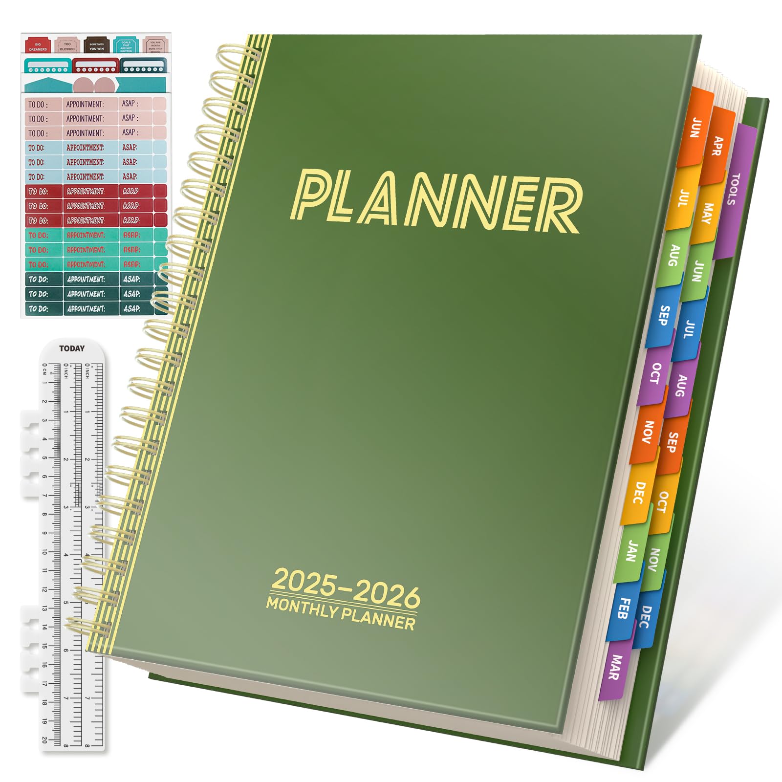 19 Months Planner, 2026 Weekly & Monthly Planner, 8.5"×11" Daily Weekly Monthly Calendar Planner, June 2025-Dec 2026 Organizers with Habit Tracker for
