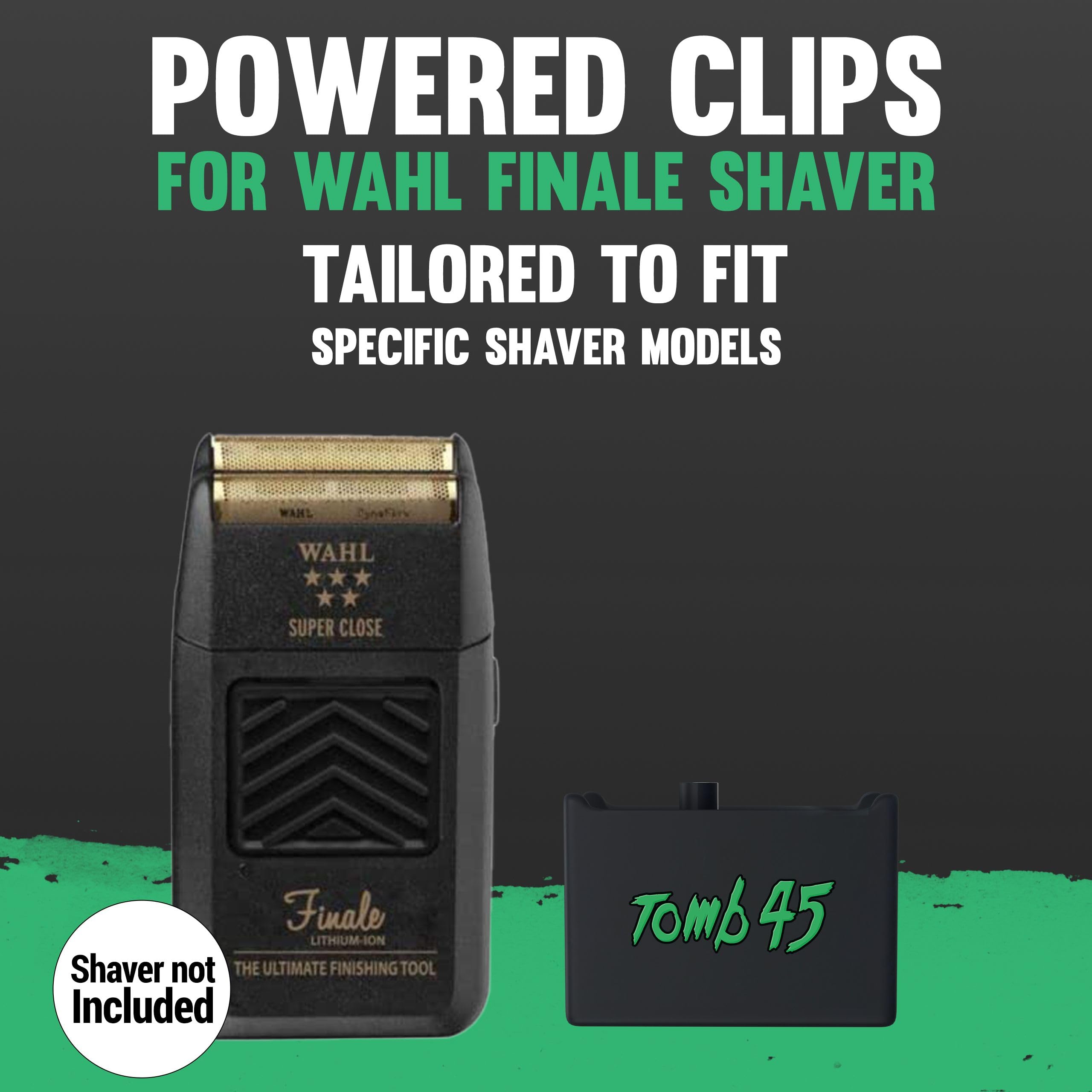 Tomb 45 Powerclip - Wireless Charging Adapter compatible with Wahl Finale Shaver