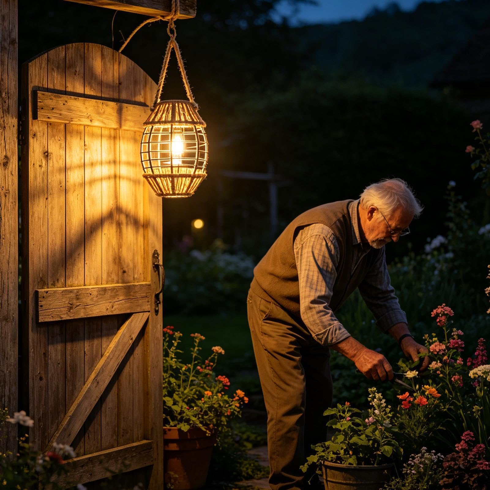 Lanterna a energia solare da esterno Lampada Retrò Impermeabile E