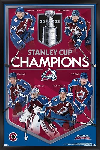 Trends International NHL Colorado Avalanche - Póster de pared conmemorativo de Stanley Cup Champions 2022, 14.725 x 22.375 pulgadas, versión