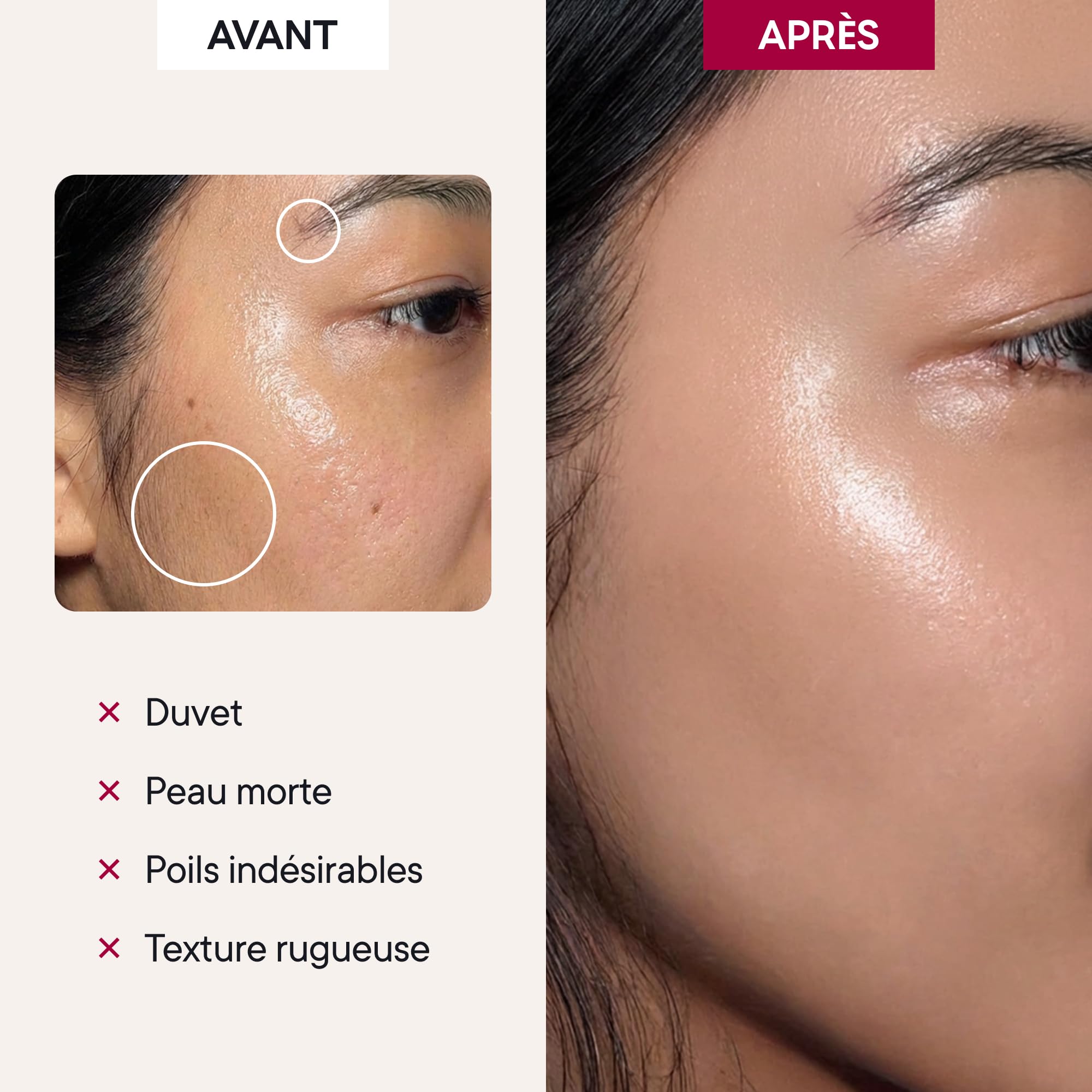 CAVEEM Rasoir Sourcil, Rasoir Visage Métal pour Femme et Homme, Dermaplaning Visage, Éliminer Duvet et Peaux Mortes, Lames Inox 6 Recharges, Argent Mat