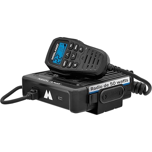 Midland MXT575 GMRS Mobile Radio, Two-Way Radio with NOAA Weather Scan and Alert - for Farms, Ranches, Overlanding - Repeater Capable, Integrated Control Mic,- External Magnetic Mount