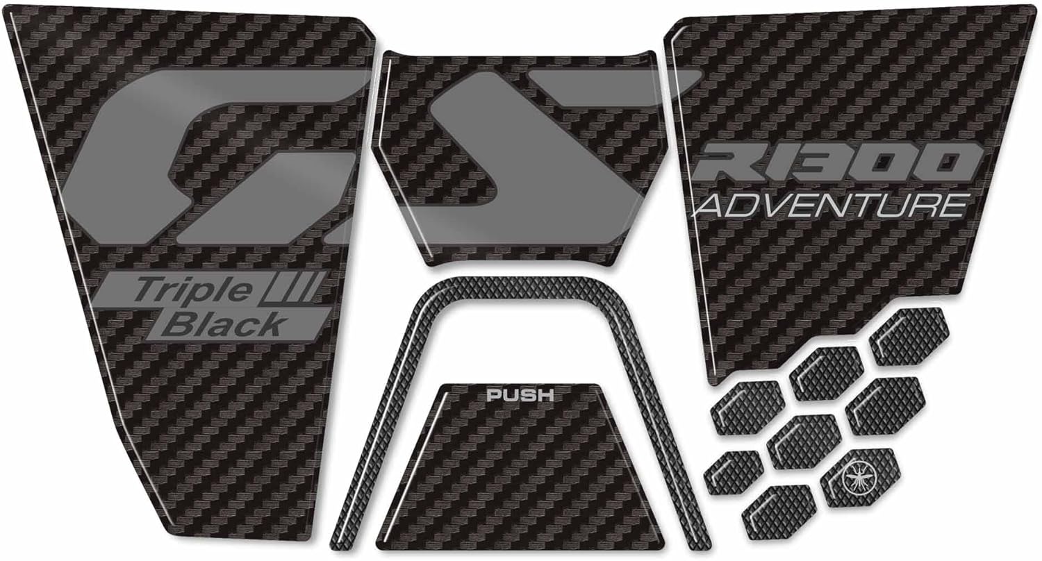 labelbike - 3D Sticker Motorcycle Fuel Tank Door Protection and Decoration in Resin Compatible with BMW R1300GS Adventure - Grey