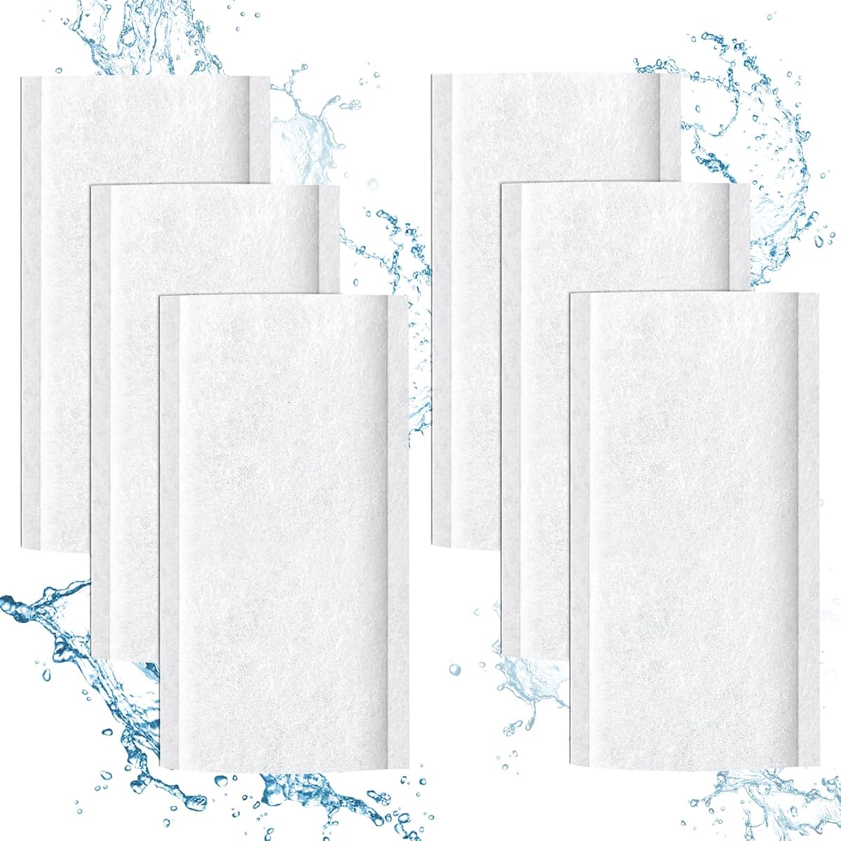 Gravel Cleaner Filter Pads for Fluval ProVac Electric Aquarium Vacuum 11077 | Fish Tank Gravel Cleaner Pads 11078 Replacement for Fluval Provac Vac, Dual Density Filter Pads for Debris Capture, 6 Pcs