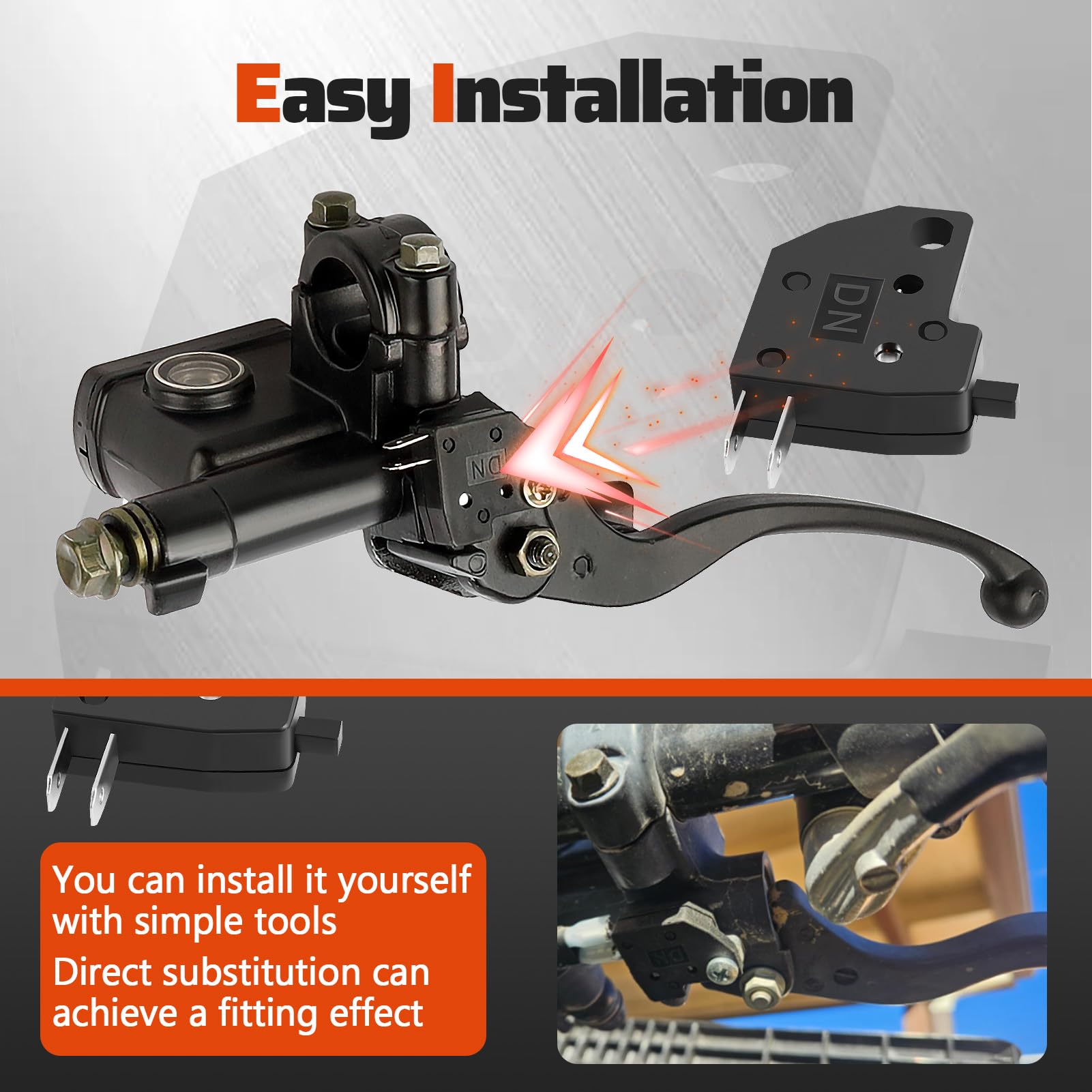 8mm Front Hydraulic Brake Master Cylinder Right Hand 22mm 7/8" For 70