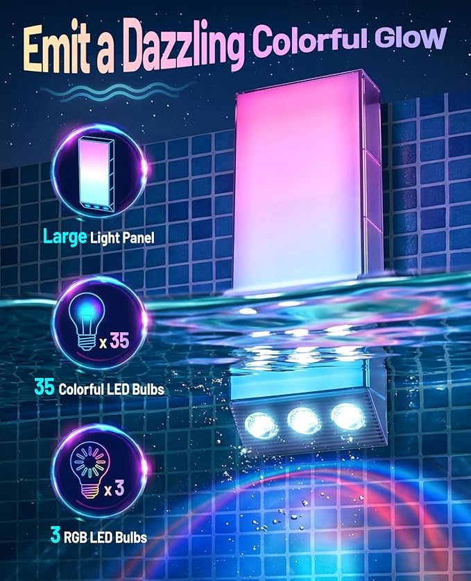 Luces Solares para Piscina Orbecco LED 38, Control Remoto, Sumergible IP68 miniatura 3