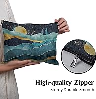 Vista 7 de Cafl Bolsa de maquillaje para viajes, artículos esenciales para organizar joyas, bolsa de cosméticos para el cuidado de la piel, neceser